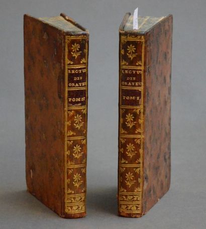 [MALLET (Edme)] PRINCIPES POUR LA LECTURE DES ORATEURS. PARIS, DURAND & PISSOT, 1753.
Deux...