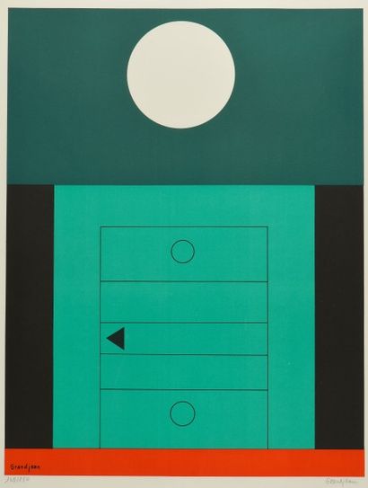 Raymond GRANDJEAN (1929-2006) 
Géométrie
Sérigraphie, signée en bas à droite et justifiée...