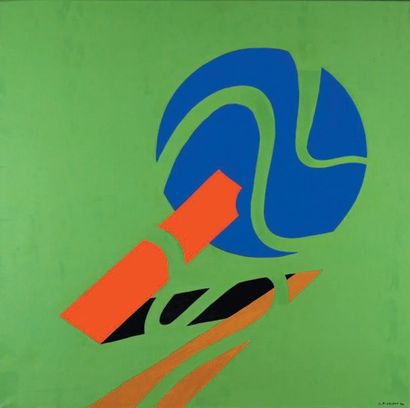 James PICHETTE (1920-1996) 
Vert spatial 1972-74
Huile sur toile, signée et datée...