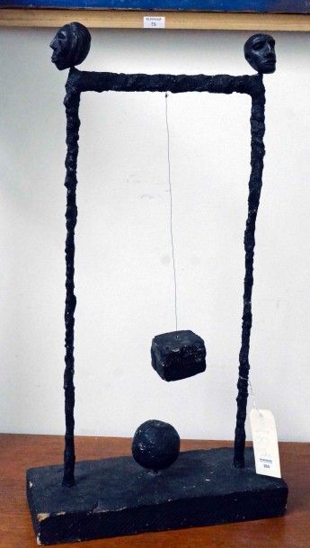 Guillaume Treppoz (né en 1959) 
Sculpture mobile
Bois, plâtre et résine patinés,...