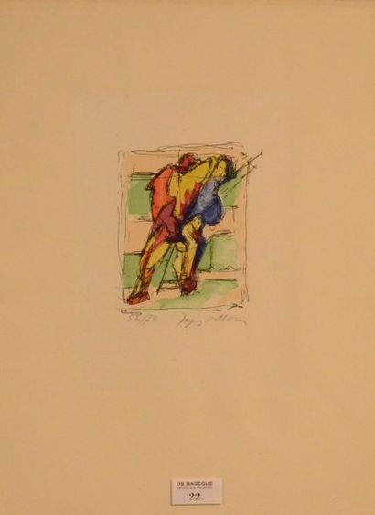 Jacques VILLON (1863 - 1963) 
Le poète, planche d'une suite de six lithographies...