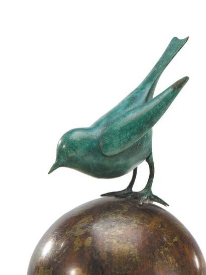 François-Xavier LALANNE (1927-2008) - Edition Artcurial 
Oiseau bleu, 1979
Bronze...