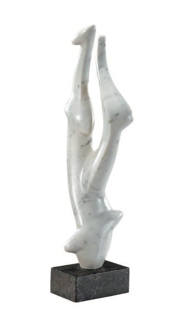 GÉRARD HOLMENS (1934-1995) 
Forme
Sculpture en marbre blanc
Dimensions hors socle:...