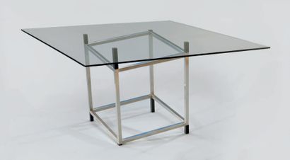 François MORELLET (né en 1926) - Édition Tecno/Collezione ABV-1900-91 
Table sculpture,...