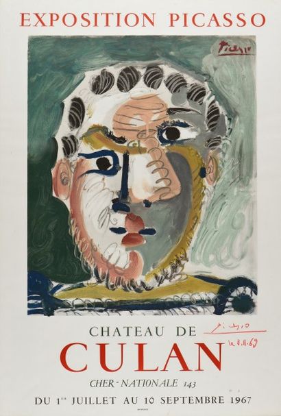 Pablo PICASSO (1881-1973) d'après 
Affiche de l'Exposition Picasso au Château de...