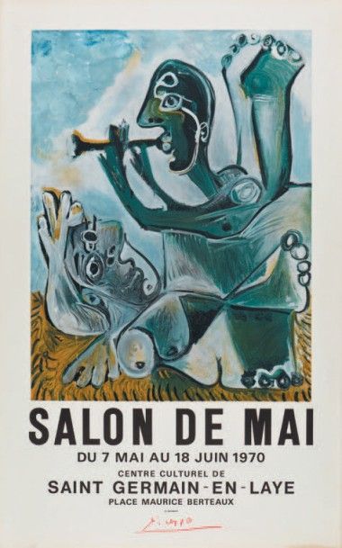 Pablo PICASSO (1881-1973), d'après 
Affiche du Salon de Mai 1970 au Centre Culturel...