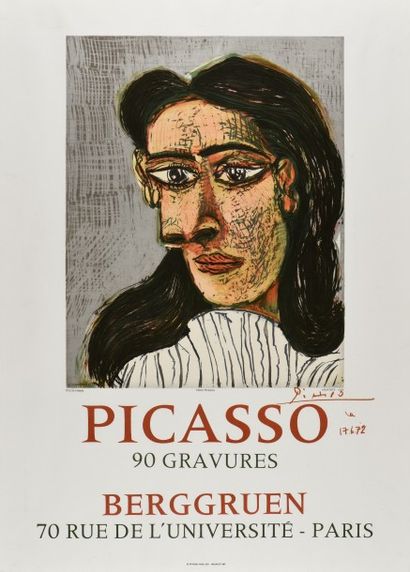Pablo PICASSO (1881-1973) d'après 
Affiche de l'Exposition Picasso, 90 gravures à...