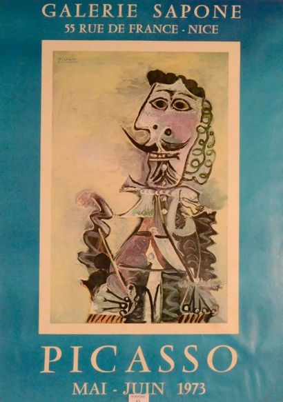 Pablo PICASSO (1881-1973) d'après 
Affiche de l'exposition de la Galerie Sapone de...