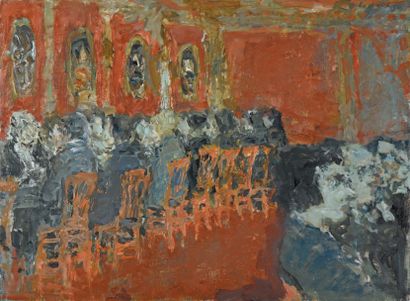 Henri LACHIEZE-REY (1927-1974) 
Le Banquet n°2
Huile sur toile, signée en haut à...