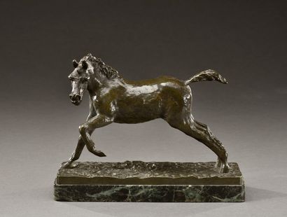 Christophe FRATIN (1801-1864) Le Poulain

Bronze à patine brune, signé

H. 15 cm...
