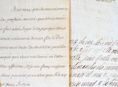 ENTOURAGE DE LOUIS XIV 4 Lettres et divers documents.
- Gaston d'Orléans (1608/1660)....