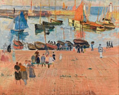 Jean PUY (1876-1960) Le port de Palais à Belle-Île-en-Mer, 1924
Huile sur toile,...