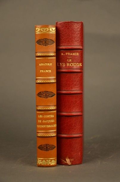 FRANCE (Anatole) LE LYS ROUGE. PARIS, CALMANN-LÉVY, 1921. Un volume, in-8, pleine...