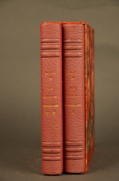 LACLOS LES LIAISONS DANGEREUSES. PARIS, ATHÊNA, 1949. Deux volumes, in-8 carré, pleines...