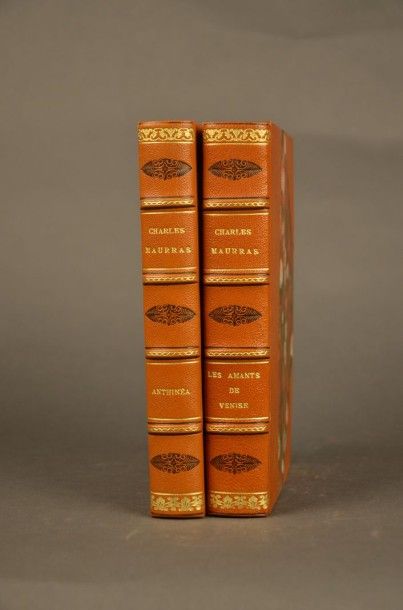MAURRAS (Charles) ANTHINÉA - LES AMANTS DE VENISE. PARIS, CRÈS, 1922-1924. Deux volumes,...