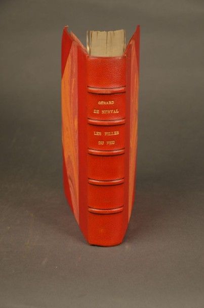 NERVAL (Gérard de) LES FILLES DU FEU. LYON, LARDANCHET, 1914. Un volume, in-8, demi-reliure...