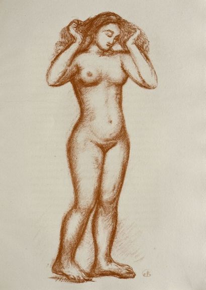 OVIDE L'ART D'AIMER. LAUSANNE, GONIN, 1935. Un volume, in-folio, en feuilles sous...