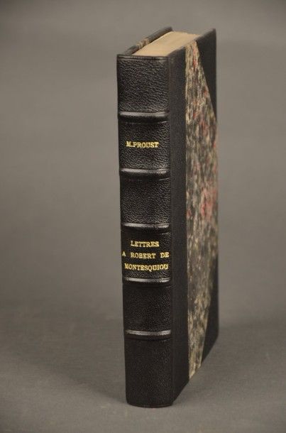 PROUST (Marcel) LETTRES À ROBERT DE MONTESQUIOU. PARIS, PLON, 1930. Un volume, in-8,...
