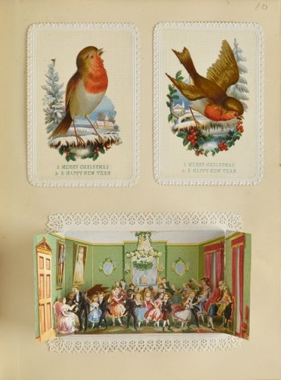 null COLLECTION CHRISTMAS. COLLECTION DE CARTES DE NOËL OU DE NOUVEL AN. ANNÉE 1870....