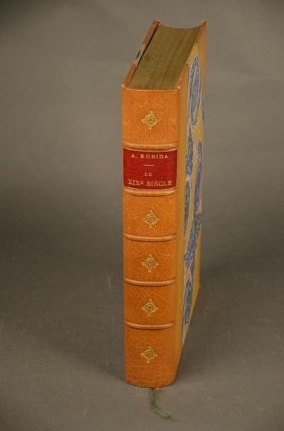 ROBIDA (A.) LE XIXe SIÈCLE. PARIS, DECAUX, 1888. Un volume, in-4, demi-reliure à...