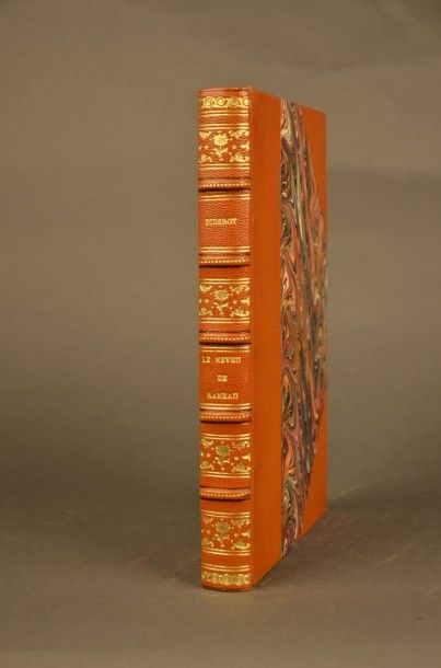 DIDEROT LE NEVEU DE RAMEAU. PARIS, PIAZZA, 1925. Un volume, grand in-8, demi-reliure...