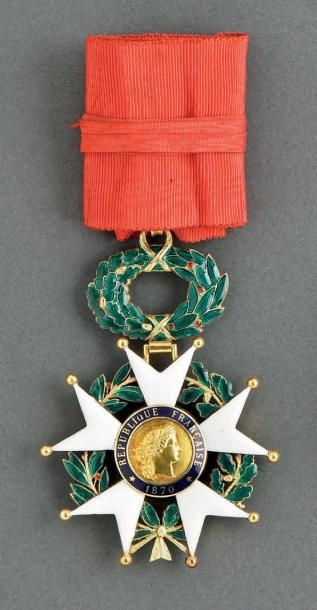 France Croix de commandeur de la Légion d'honneur IIIe République
En or (poinçon...
