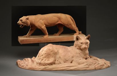 Marguerite MONOT (1903-1961) Le chat attentif
Sculpture
Épreuve en terre cuite
Signée...