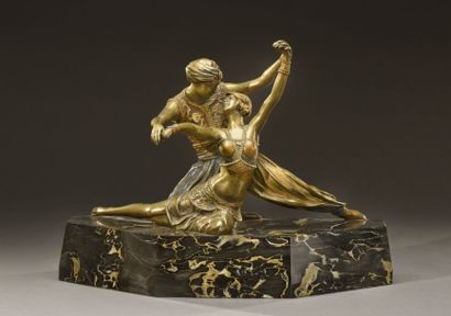 Miquel ROBERT (XIXe-XXe siècle) Shéhérazade
Groupe sculpté
Épreuve en bronze patiné...