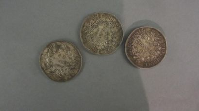 null Lot de trois pièces en argent de 10 Francs, 1965x2 et 1966 

Poids 75 g