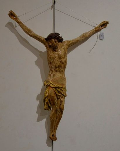 null Ecole française du XVIIIe siècle

Christ en bois sculpté et laqué

H. 64 cm...