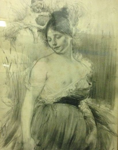 null Charles LEANDRE (1862-1934)

Femme tenant un panier

Lithographie, signée dans...