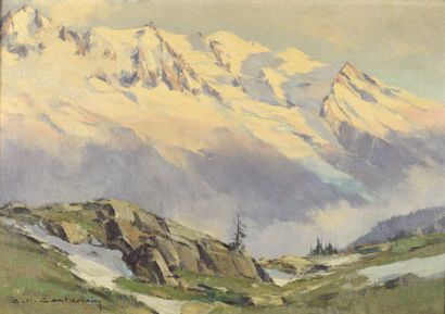  Charles-henri CONTENCIN (1898 - 1955)

Soir sur la chaîne du Mont Blanc

Huile sur... Gazette Drouot