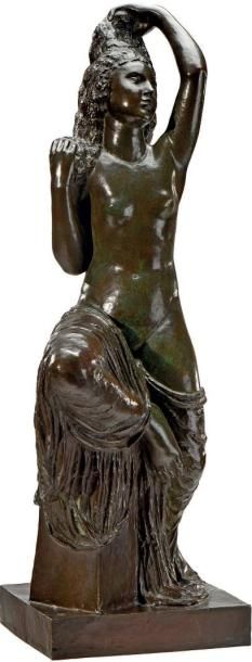 JOSEPH BERNARD (1866-1931) 
Jeune fille à sa toilette, 1912
Sculpture en bronze à...