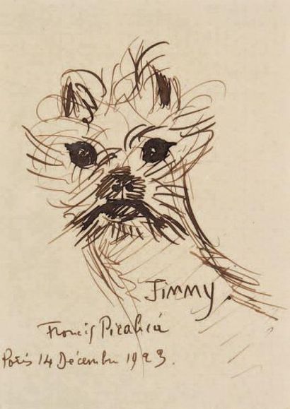 Francis PICABIA (1879-1953) 
Jimmy
Dessin à l'encre brune (plume) signé, situé à...