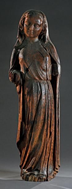 null Vierge en bois sculpté
XVIIe siècle
H. 84 cm BL Manques