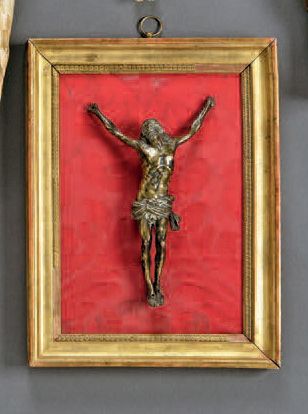 null Christ en bronze du XVIIe siècle
H. 17 cm - L. 10 cm BL Encadré
Manques aux...