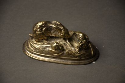 null Auguste Nicolas Cain (1821-1894)

Lapine et ses petits

Bronze argenté sign...