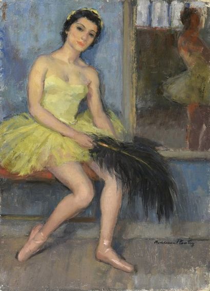 null Madeleine PLANTEY (1890-1985)
Danseuse à l'éventail de plumes
Huile sur carton...