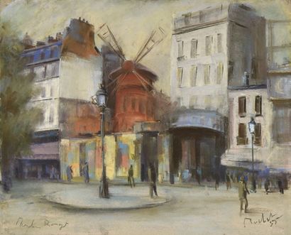 null Alexandre ROCHAT (1895-1981)
Le Moulin Rouge
Pastel signée en bas à droite et...