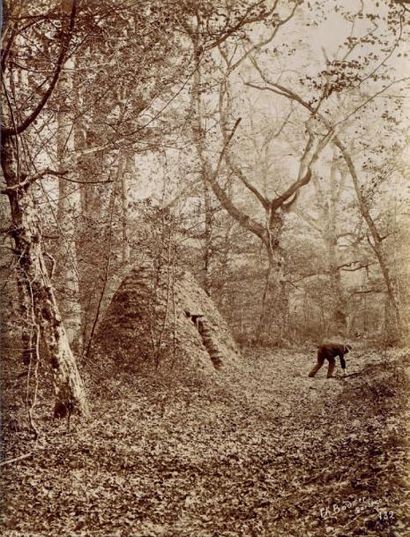 Jean-Charles BODMER (1809-1893) Promenade sylvestre ou au bord des étangs et des...