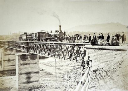 Gioacchino ALTOBELLI (1825-1878) et Pompeo MOLINS (1827-1893) Inauguration d'un pont...