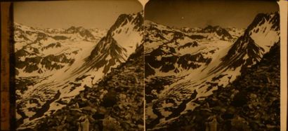 null Les Alpes en relief, vers 1900/1910
Bel ensemble de 60 plaques stéréoscopiques...