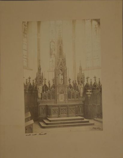 Joseph MULLER (1832-1901), sculpteur religieux alsacien Ensemble de 5 tirages albuminés...