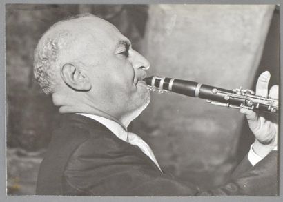 Jean-Pierre Leloir (1931-2010) Mezz Mezzrow (1899-1972) à la clarinette
Tirage argentique,...