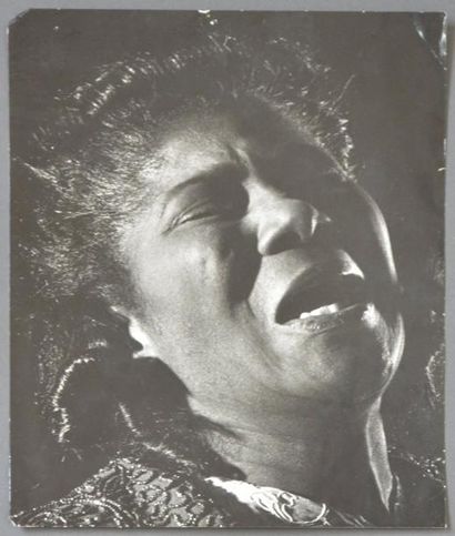 Hervé DERRIEN (XXe siècle) Expressions de Mahalia Jackson (1911-1972) chantant
Réunion...