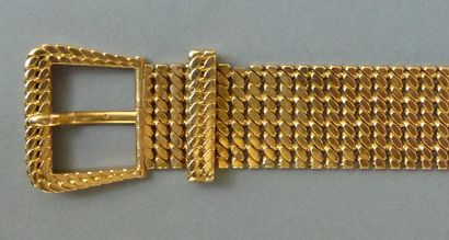 null Bracelet ceinture en or jaune 18K (750/°°) maille tressée
Poids brut 103,12...