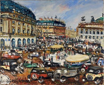 Lucien GENIN (1894-1953) 
Paris, place de l'opéra
Huile sur toile signée en bas à...