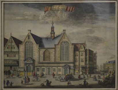 null Ecole hollandaise du XVIIe siècle

Vue d'une église

Gravure sur cuivre. Coloris...