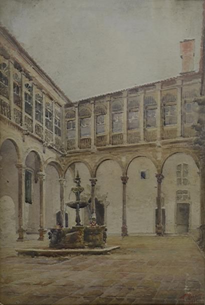 null T. VERANY (XXe siècle)

Cour intérieure de palais

Aquarelle, signée et datée...