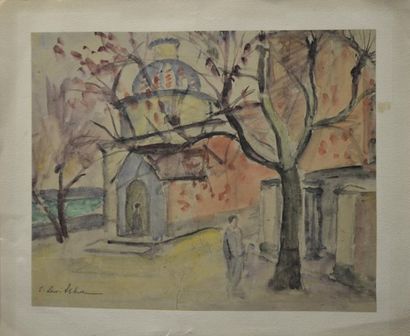 null Sonia LEWITZKA (1874-1937)

Devant l'église

Aquarelle, signée en bas à gauche

23...